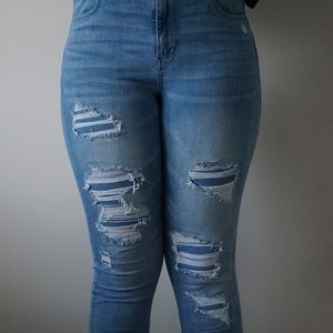 Patched jeans